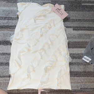 Oh Polly Cream Ruffle Dress